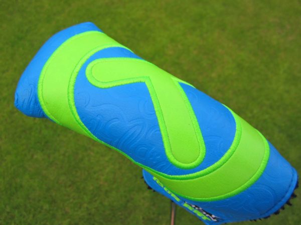scotty cameron tour only blue and lime green tour rat industrial circle t blade putter headcover