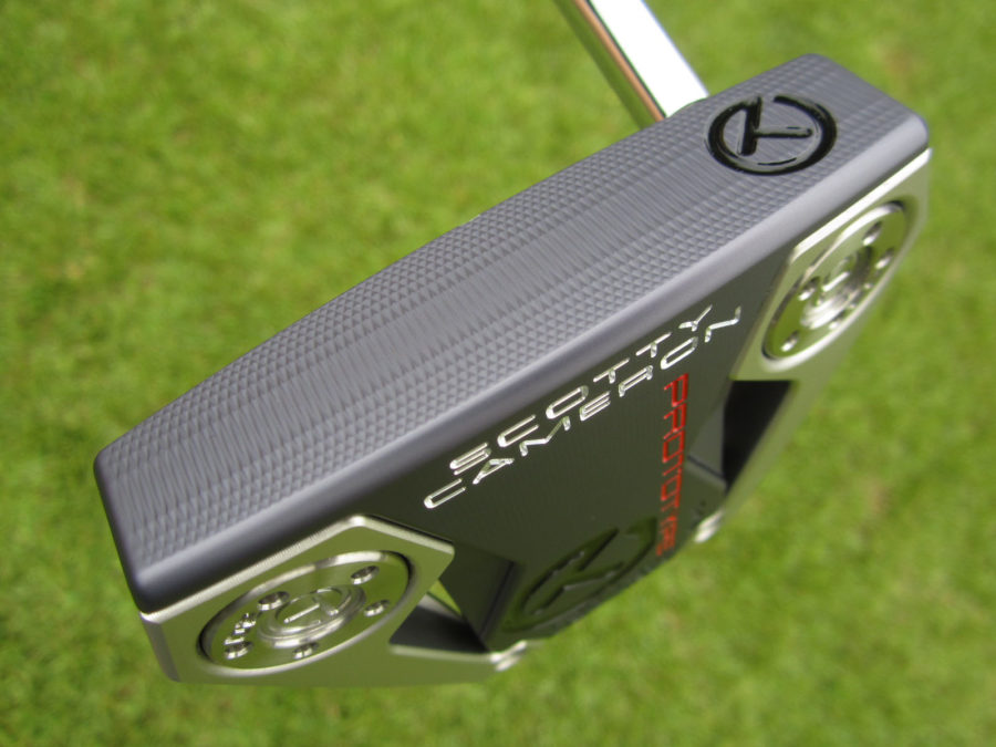 scotty cameron tour only space grey phantom x t7.5 circle t single bend shaft with tour only single sight line putter golf club