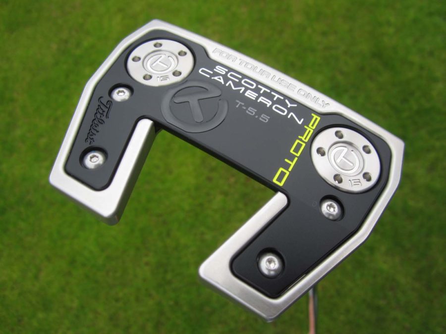 scotty cameron tour only sss phantom x t5.5 circle t putter with welded plumber neck justin thomas golf club