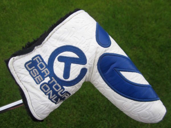 scotty cameron tour only white and blue tour rat industrial circle t blade putter headcover