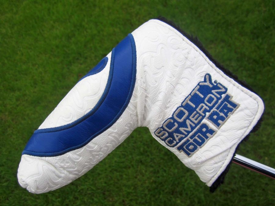 scotty cameron tour only white and blue tour rat industrial circle t blade putter headcover