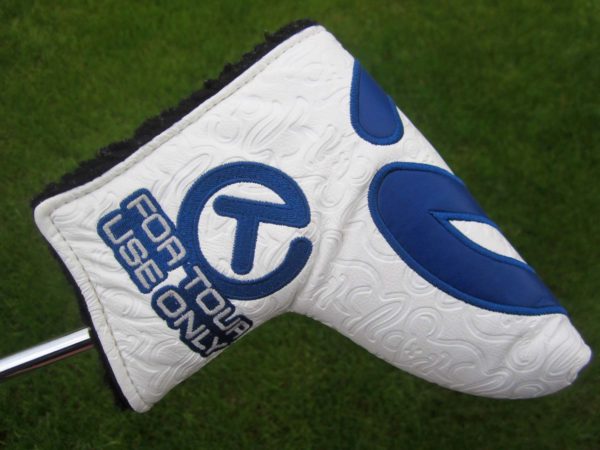 scotty cameron tour only white and blue tour rat industrial circle t mid mallet putter headcover