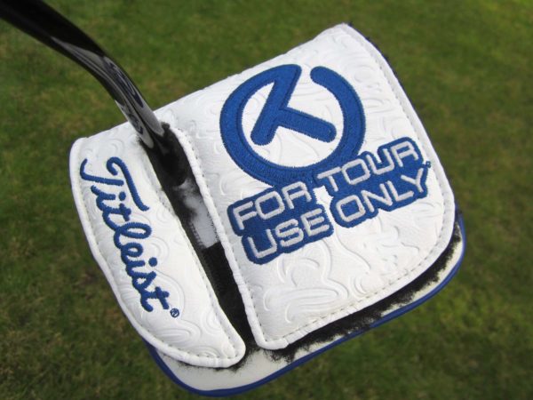 scotty cameron tour only white and blue tour rat industrial circle t xl mallet square putter headcover