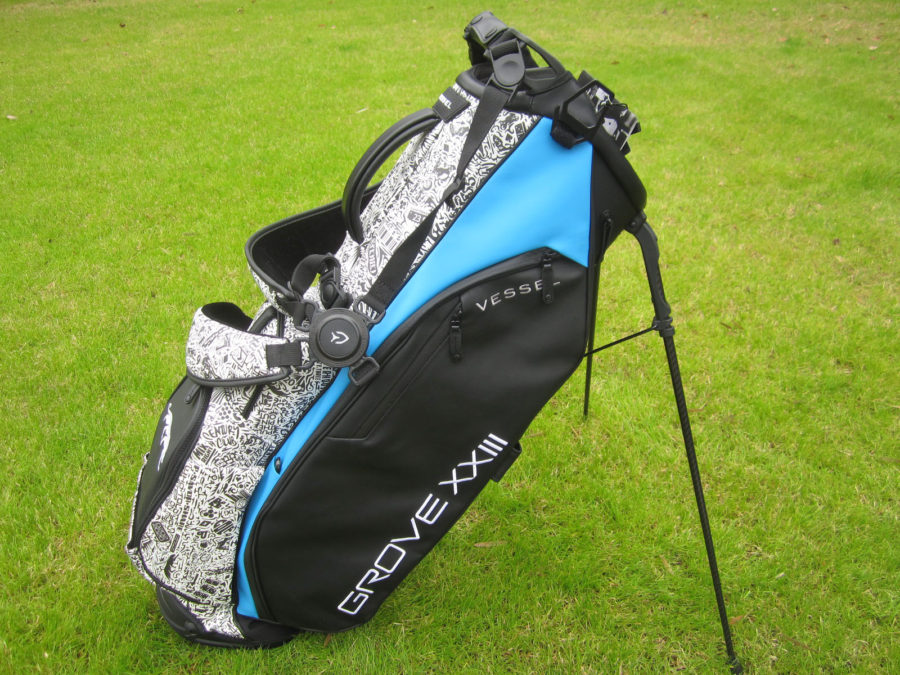 vessel limited release michael jordan grove xxiii 23 leather white black and blue carry stand golf bag