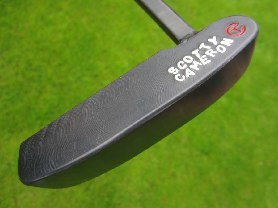 scotty cameron tour only brushed black 009 prototype circle t 350g with welded mid length neck putter golf club