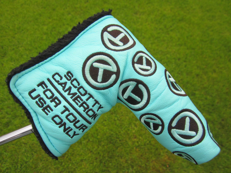scotty cameron for tour use only tiffany dancing black circle t patches blade putter headcover