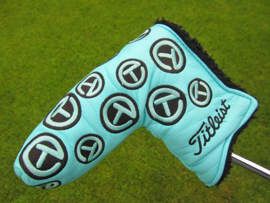scotty cameron for tour use only tiffany dancing black circle t patches blade putter headcover