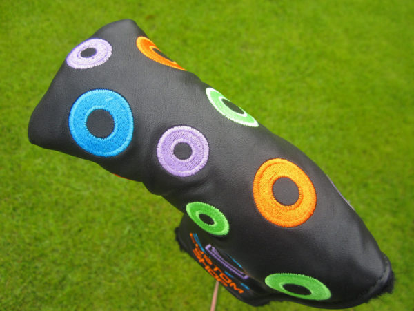 scotty cameron limited release 2009 custom shop black leather fruit loops blade putter headcover