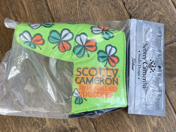 scotty cameron limited release 2023 st patricks day tricolour clover blade putter headcover