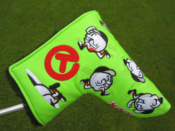 scotty cameron tour only 2023 lime green baller boy circle t mid mallet putter headcover