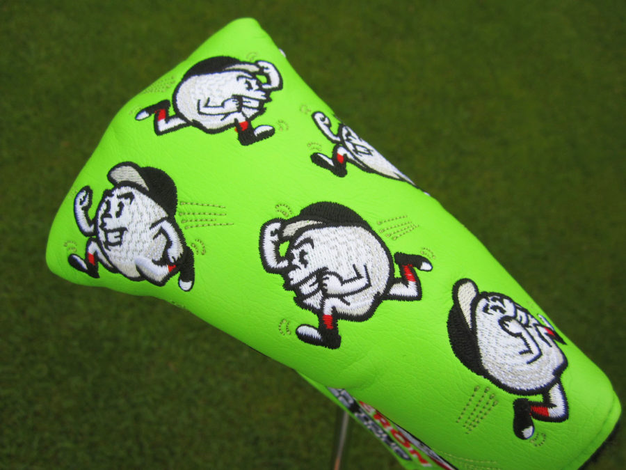 scotty cameron tour only 2023 lime green baller boy circle t mid mallet putter headcover