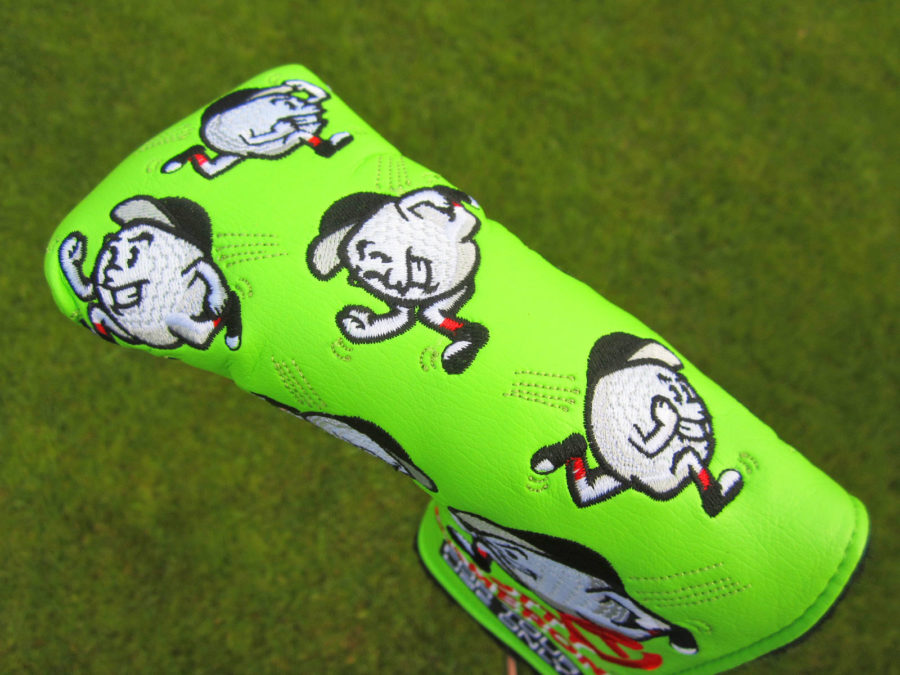 scotty cameron tour only 2023 lime green baller boy circle t blade putter headcover