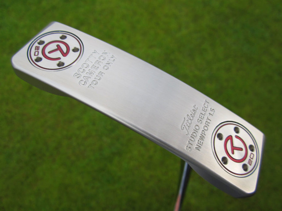 scotty cameron tour only sss newport 1.5 studio select circle t 360g putter with tiger woods style sight dot golf club