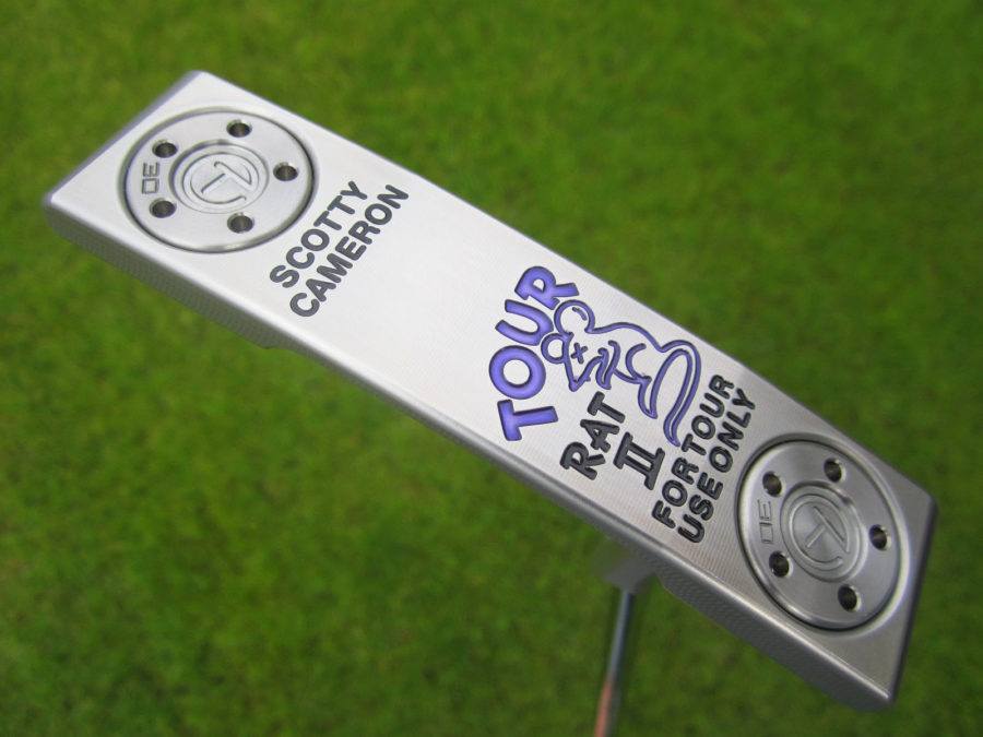 scotty cameron tour only sss tour rat 2 tourtype circle t 360g putter with translucent purple paint golf club