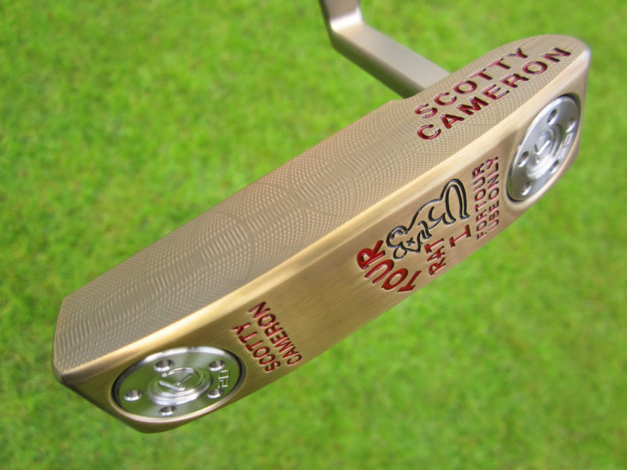 scotty cameron tour only chromatic bronze sss masterful tour rat circle t putter with black shaft and top line golf club