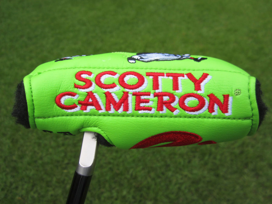 scotty cameron tour only lime green 2023 baller boy circle t mid round putter headcover