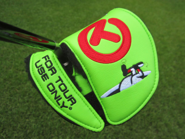scotty cameron tour only lime green 2023 baller boy circle t mid round putter headcover