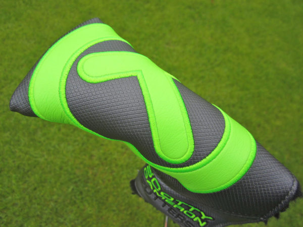 scotty cameron for tour use only grey and lime green industrial circle t blade putter headcover