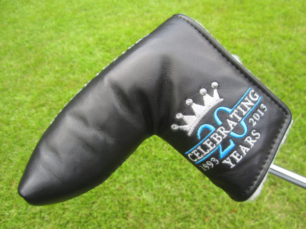 scotty cameron limited release black genuine leather classic xx blade putter headcover