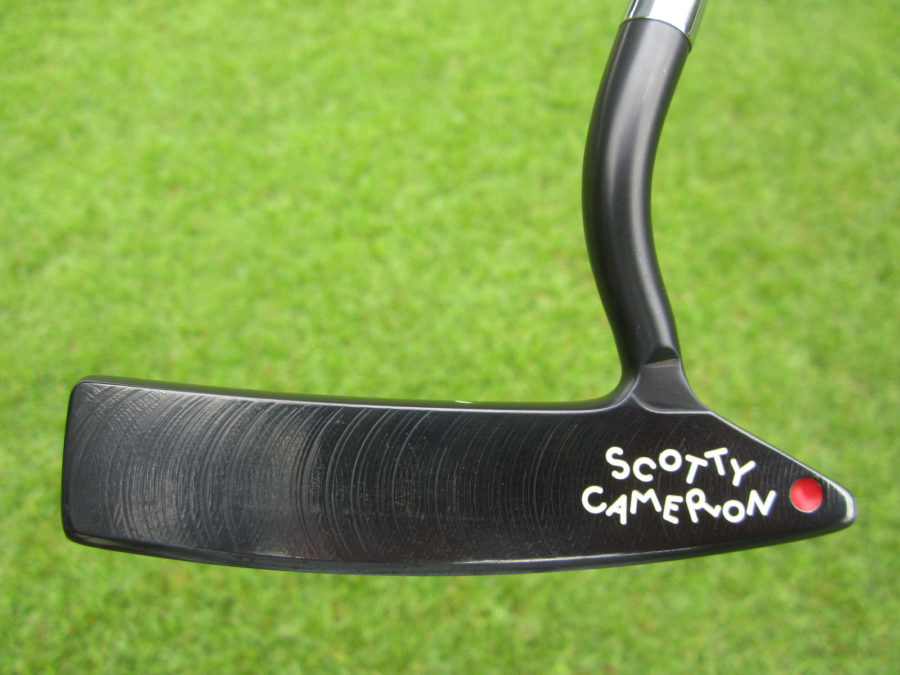 scotty cameron tour only black carbon studio design circle t putter with swan neck golf club