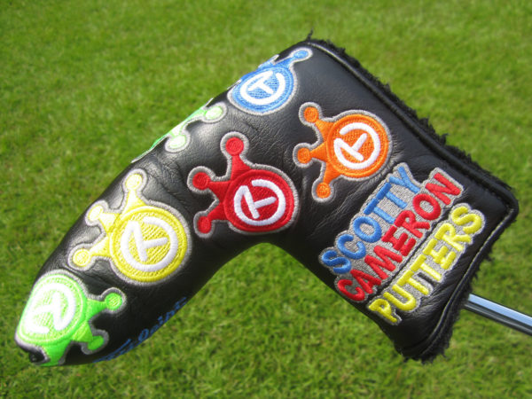 scotty cameron tour only black dancing paint splash circle t blade putter headcover