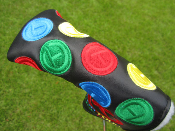 scotty cameron tour only black genuine leather dancing circle t blade putter headcover