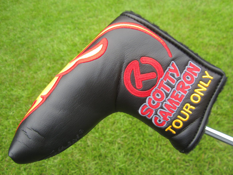 scotty cameron tour only black super rat circle t blade putter headcover