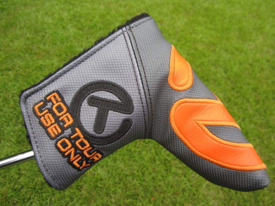 scotty cameron tour only grey and orange industrial circle t blade putter headcover