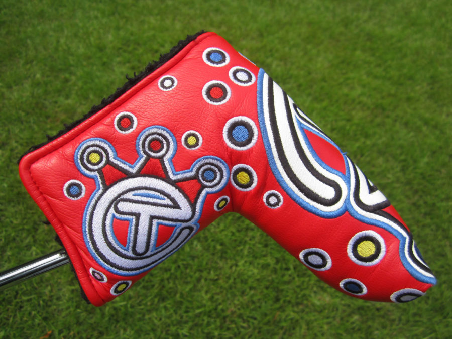scotty cameron tour only red jackpot johnny industrial circle t blade putter headcover
