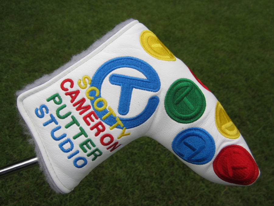 scotty cameron tour only white dancing circle t blade putter headcover