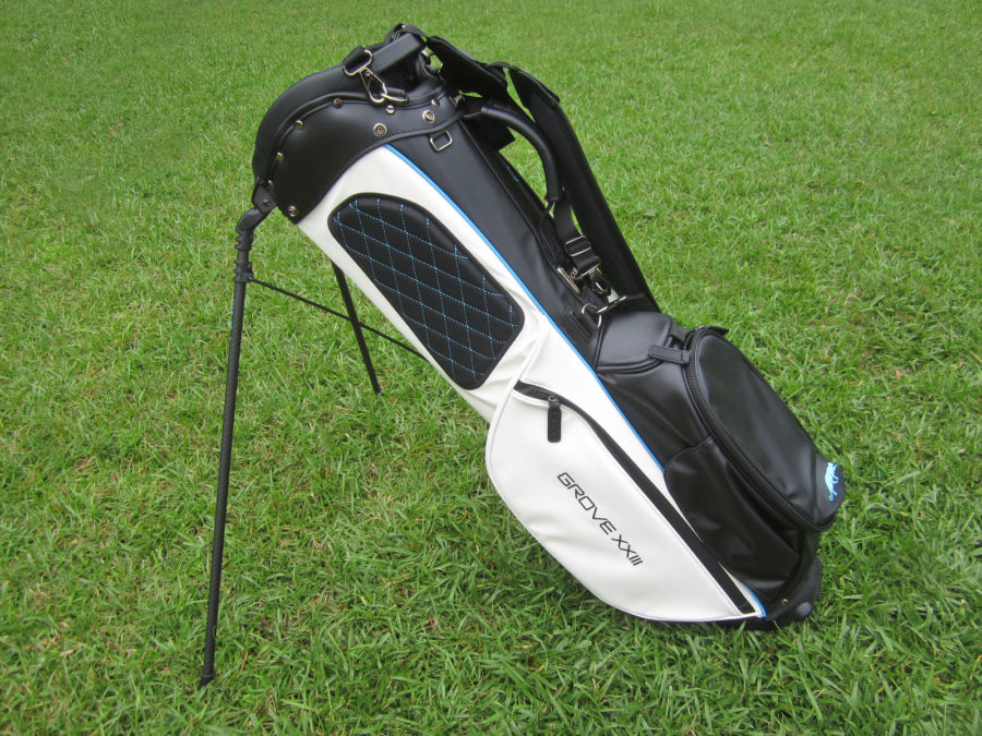 titleist limited release grove xxiii 23 links legend series white and black leather carry stand golf bag
