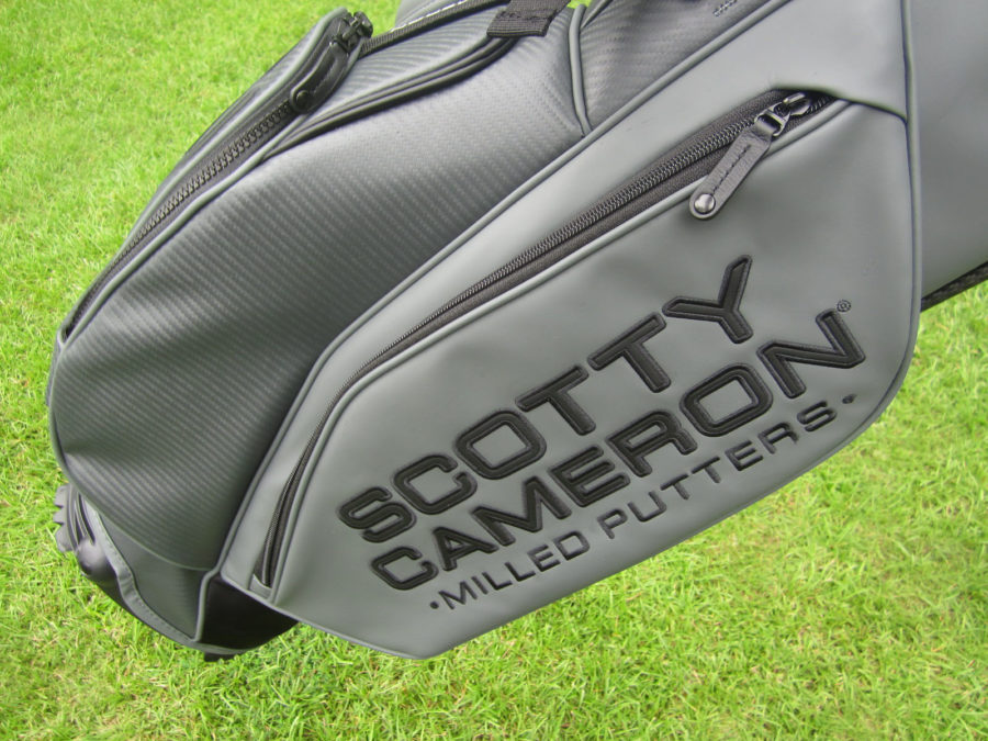 scotty cameron 2023 titleist vessel grey leather ascot circle t stand carry golf bag
