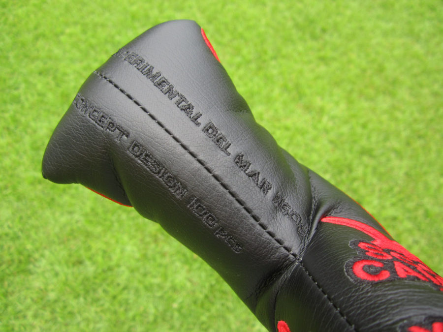 scotty cameron tour only black and red tour xperimental x del mar circle t blade putter headcover