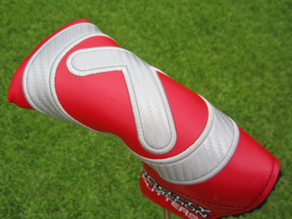 scotty cameron tour only red and silver carbon rush industrial circle t blade putter headcover