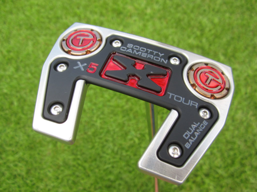 scotty cameron tour only sss futura x5 dual balance circle t putter with welded centershaft spud neck golf club
