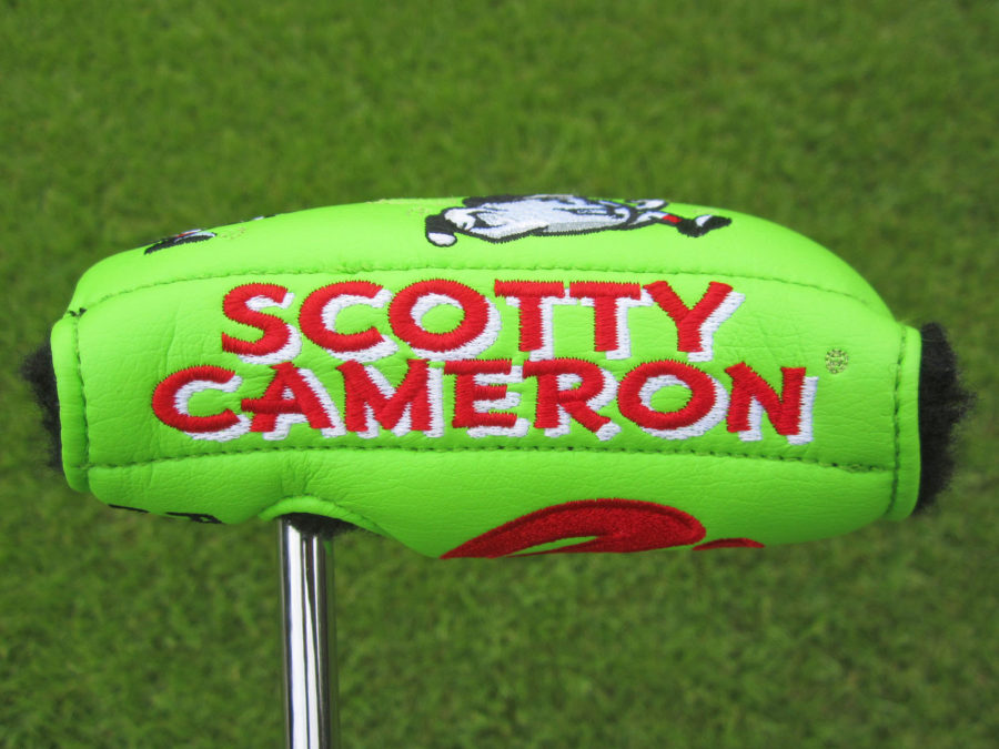 scotty cameron tour only 2023 lime green baller boy circle t mid round putter headcover
