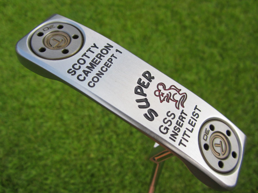 scotty cameron tour only two tone chromatic bronze and sss super rat circle t gss insert putter golf club with deep milled face