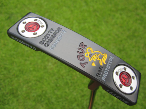 scotty cameron tour only sss black tour rat 2 concept 2 prototype circle t putter golf club with black shaft