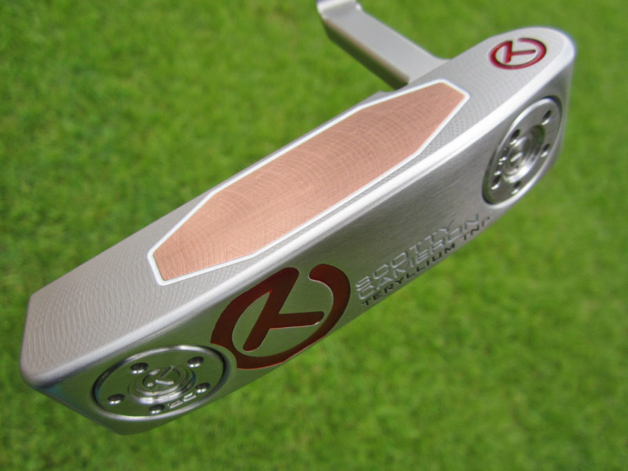 scotty cameron tour only sss silver t22 newport terylium insert circle t putter golf club with tiger woods style sight dot