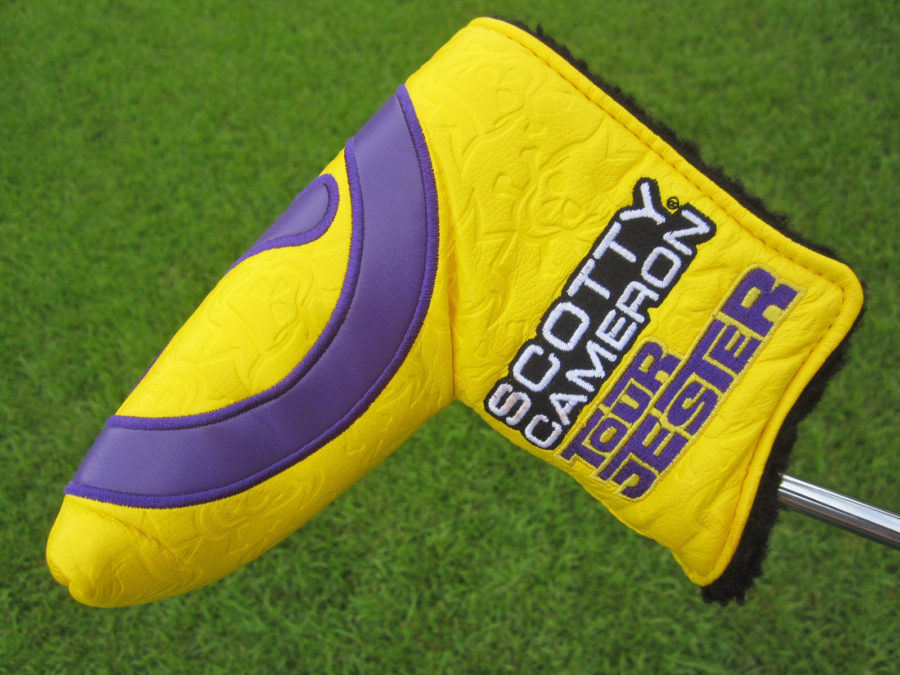 scotty cameron tour only yellow and purple tour jester industrial circle t blade putter headcover