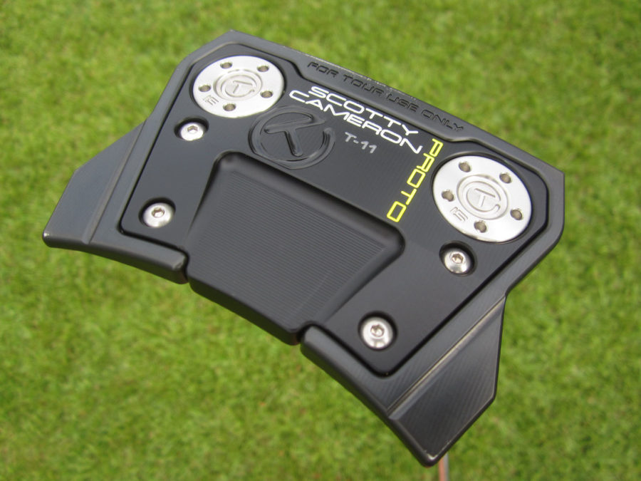 scotty cameron tour only black sss phantom x t11 circle t prototype putter with dual sight lines golf club