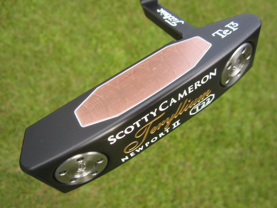 scotty cameron limited release black t22 newport 2 terylium putter golf club