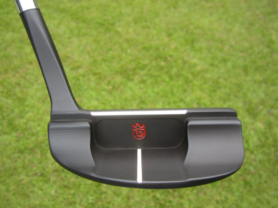 scotty cameron tour only 3x black carbon del mar 3.5 handstamped circle t 340g putter with hot head harry golf club