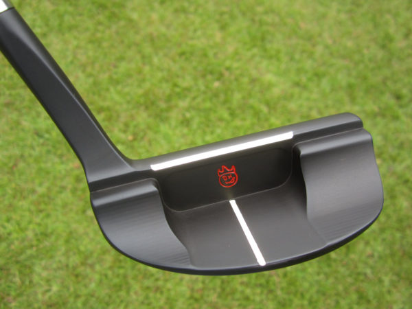 scotty cameron tour only 3x black carbon del mar 3.5 handstamped circle t 340g putter with hot head harry golf club