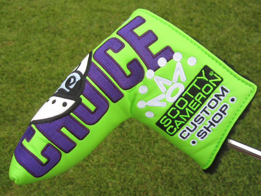 scotty cameron custom shop lime green champs choice blade putter headcover