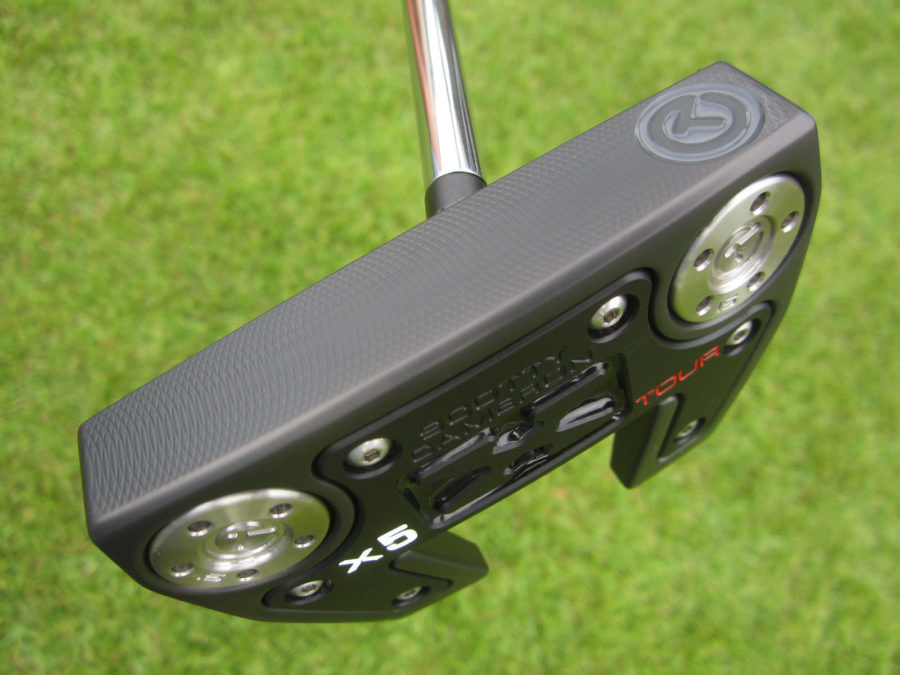 scotty cameron tour only black futura x5 circle t putter with welded centershaft spud neck golf club