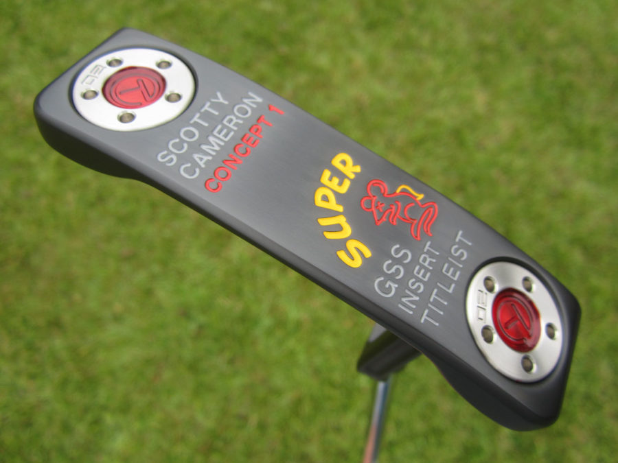scotty cameron tour only black super rat gss circle t prototype putter golf club 360g with sight dot