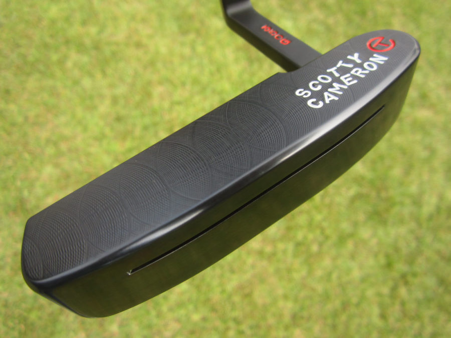 scotty cameron tour only 3x black carbon 009 beach prototype circle t putter with 3x smiley face stamps and top line golf club