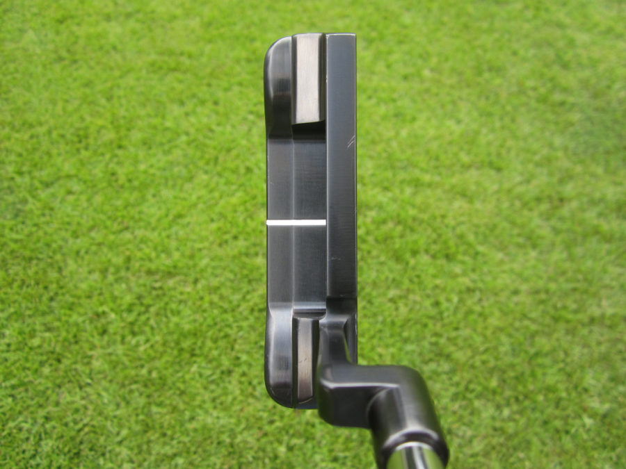 scotty cameron tour only lh left hand brushed black carbon 009 prototype circle t 350g putter golf club with scotty dog