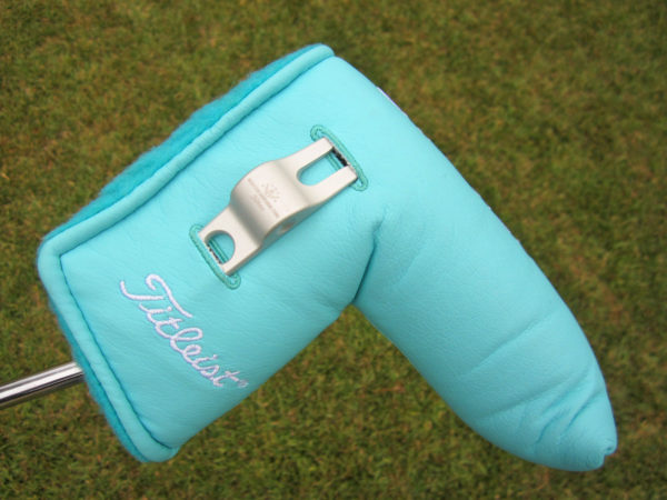 scotty cameron tour only cameron and co tiffany white stitch blade putter headcover